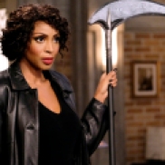 Supernatural -- "Galaxy Brain" -- Image Number: SN1512b_0332b.jpg -- Pictured: Lisa Berry as Billie -- Photo: Bettina Strauss/The CW -- © 2020 The CW Network, LLC. All Rights Reserved.